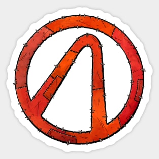 Vault Symbol Stitched Red - Borderlands Sticker